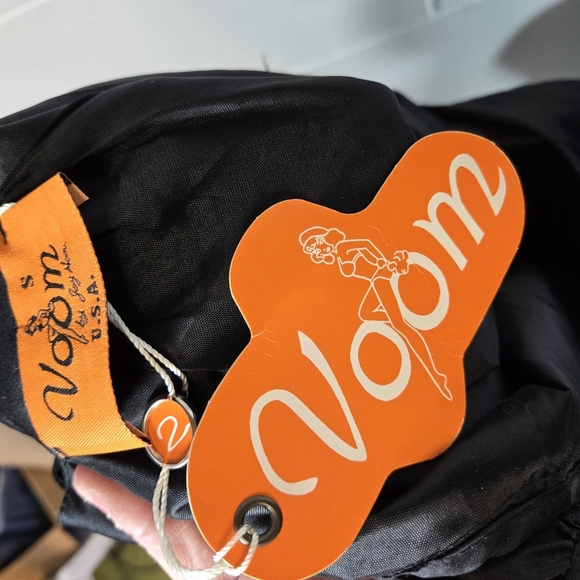 Vtg Y2k Voom By Joy Han Black Silk Eyelet Dress New Deadstock - Picture 4 of 10